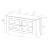 Grey Wood Wash TV Unit with Cupboards - TVs up to 48&quot; - Foster