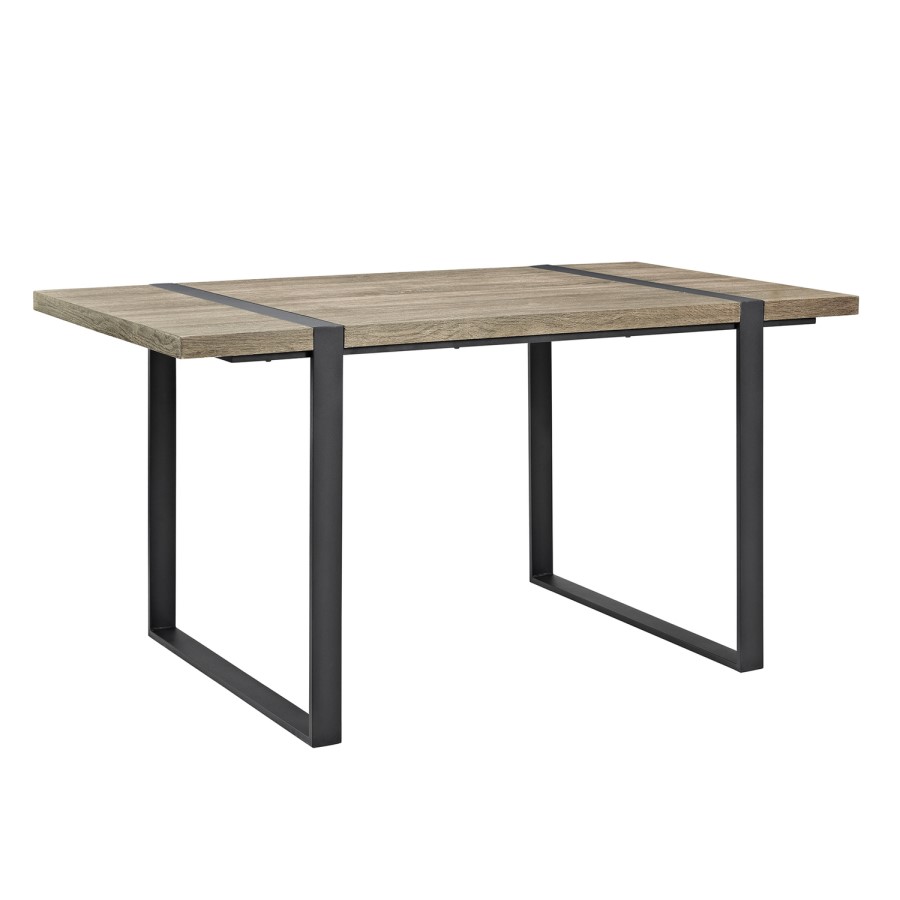 Foster Rectangular Dining Table in Wood & Metal