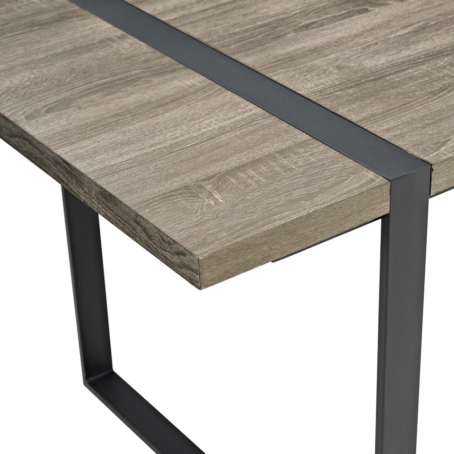 Foster Rectangular Dining Table in Wood & Metal