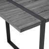 Foster Grey Dining Table in Wood &amp; Metal Legs