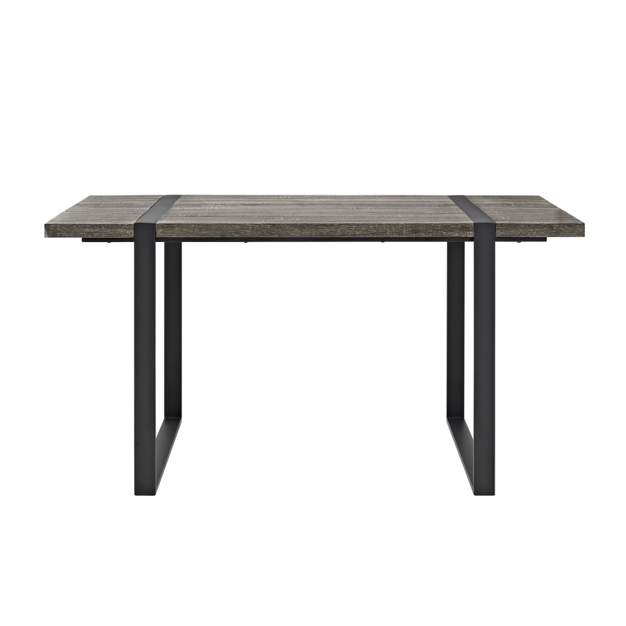 Foster Grey Dining Table in Wood & Metal Legs