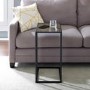 Foster Wooden Side Table with Light Wood Top & Metal Legs