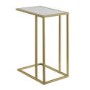 Foster White Side Table with Gold Frame