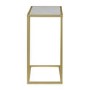 Foster White Side Table with Gold Frame