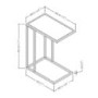 Foster White Side Table with Gold Frame