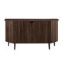 Walnut Effect Corner TV Unit with Storage - TVs up to 52" - Foster