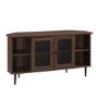 Walnut Effect Corner TV Unit with Storage - TVs up to 52" - Foster