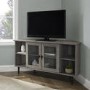 Grey Wash Corner TV Unit with Storage - TVs up to 52" - Foster