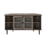 Grey Wash Corner TV Unit with Storage - TVs up to 52" - Foster