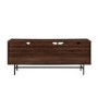 Dark Wood TV Unit with Black Metal - TVs up to 66" - Foster