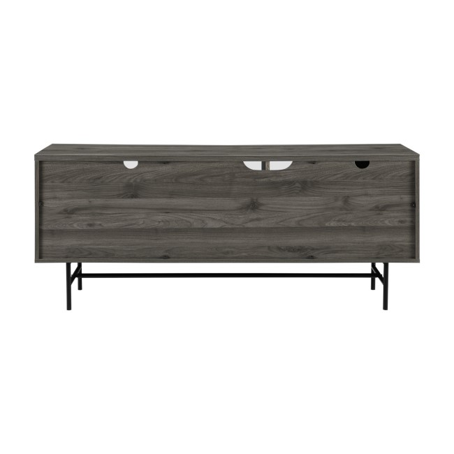 Grey Wash & Black TV Unit with Storage - TVs up to 66" - Foster