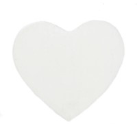 Ripley Ivory Faux Fur Heart Rug 80x100cm