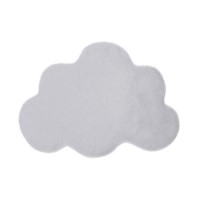 Ripley Silver Faux Fur Cloud Rug 80x100cm 