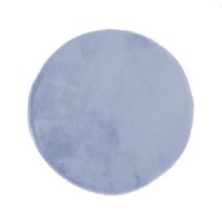 Ripley Blue Faux Fur Circle Rug 100x100cm