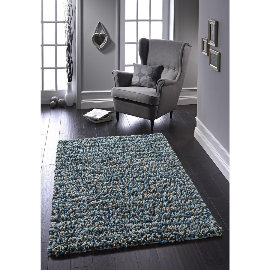 Ripley Shaggy Blue Rug 120x170cm