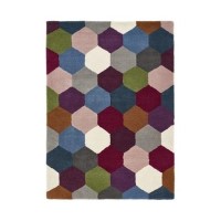 Ripley Hexagon Multi Coloured Rug 120x170cm