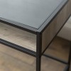 Industrial Grey Wash Office Desk with Glass Top - Foster