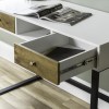 Foster Industrial Computer Desk - White/Barnwood