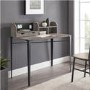 Foster Industrial Secretary Desk with Hutch - Grey Wash
