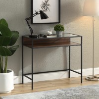 Foster Industrial Computer Desk - Dark Walnut