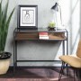 Foster Industrial Computer Desk - Dark Walnut