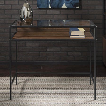 Foster Industrial Computer Desk - Dark Walnut