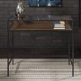 Foster Industrial Computer Desk - Dark Walnut