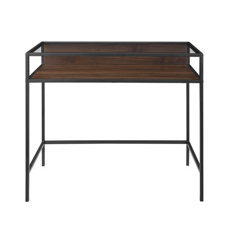Foster Industrial Computer Desk - Dark Walnut