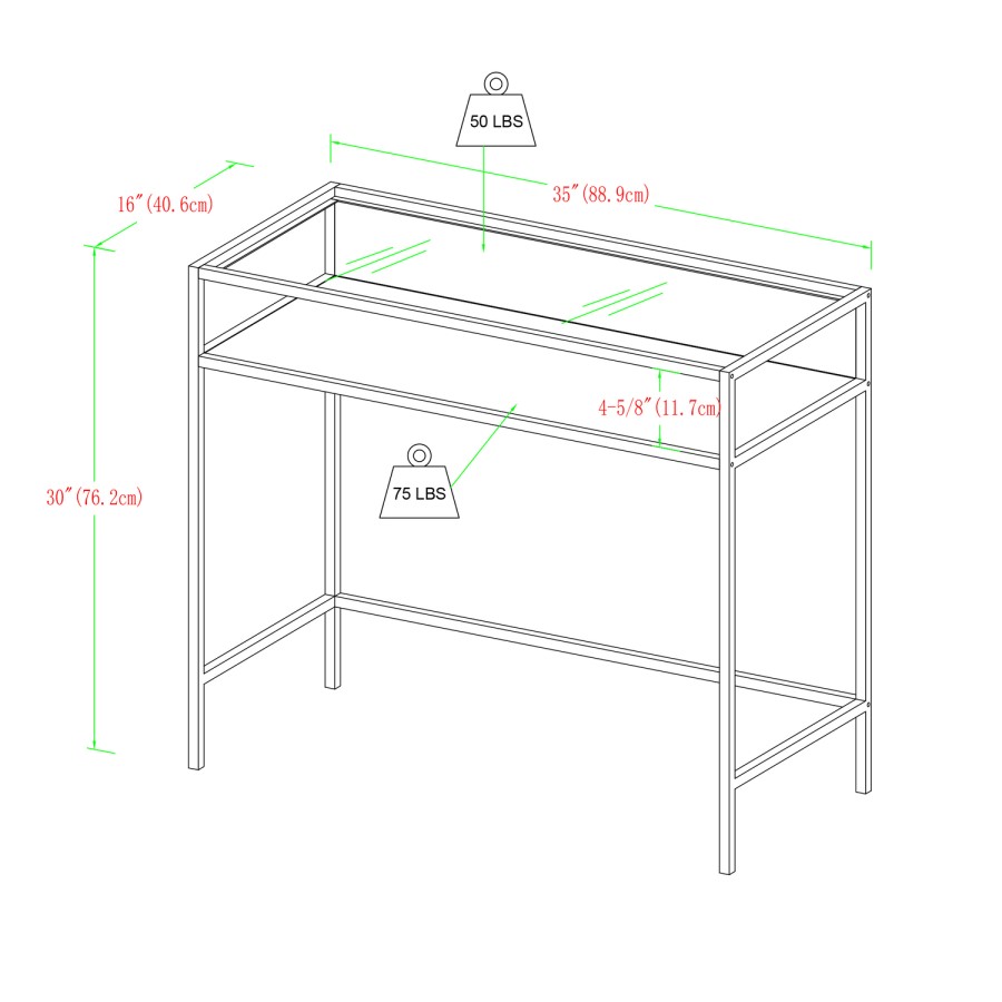 Foster Industrial Computer Desk - Dark Walnut