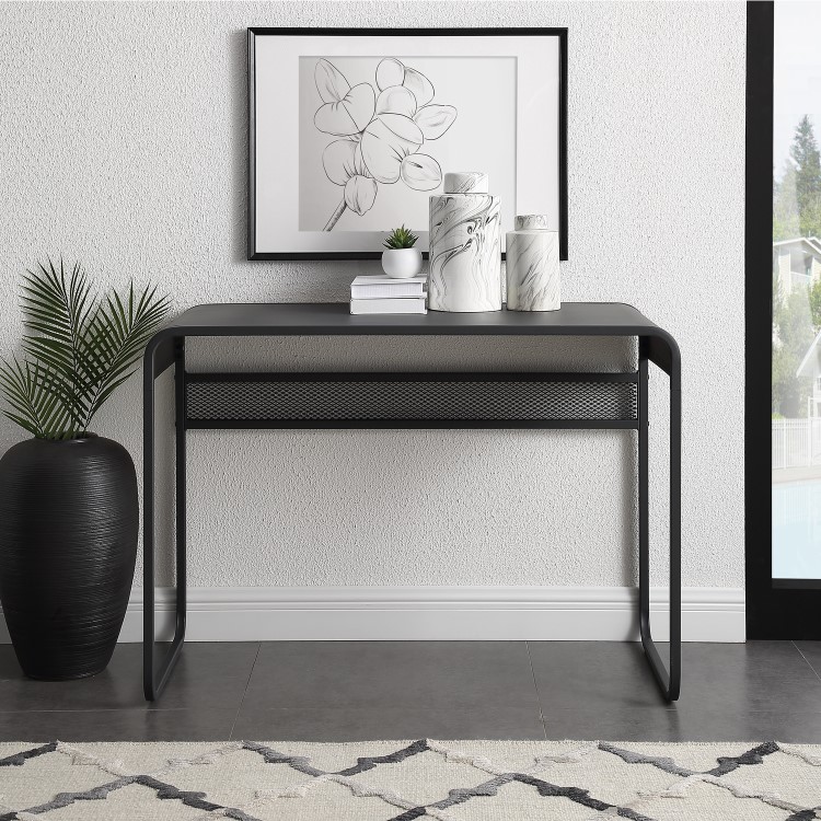 Industrial Grey Metal Office Desk - Foster