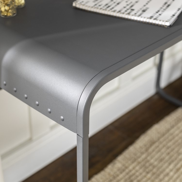 Industrial Grey Metal Office Desk - Foster