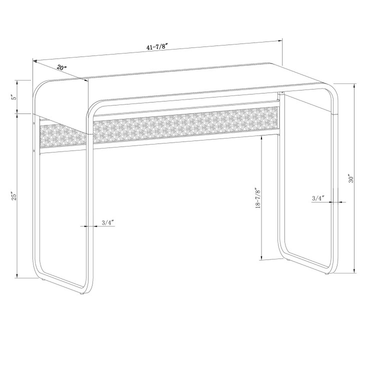 Industrial Grey Metal Office Desk - Foster