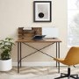 Foster Slat Back Adjustable Storage Writing Desk - Reclaimed Barnwood