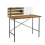 Foster Slat Back Adjustable Storage Writing Desk - Reclaimed Barnwood