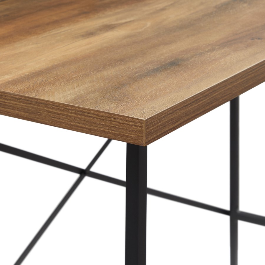Foster Slat Back Adjustable Storage Writing Desk - Reclaimed Barnwood