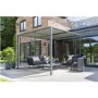 GRADE A1 - Grey Metal Gazebo with Retractable Roof - 2.8x2.8m