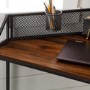 42" Industrial Corner Desk - Dark Walnut