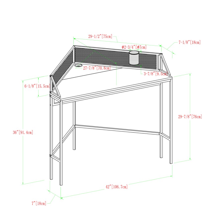 GRADE A1 - Foster Industrial Corner Desk - Grey Wash