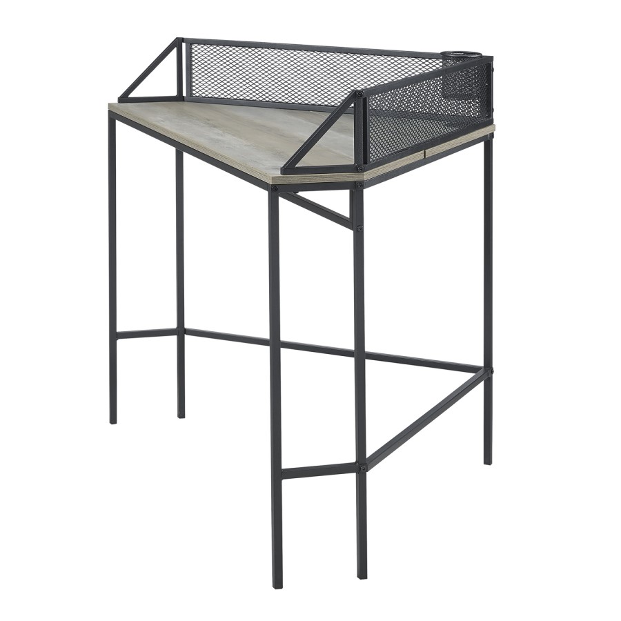 GRADE A1 - Foster Industrial Corner Desk - Grey Wash
