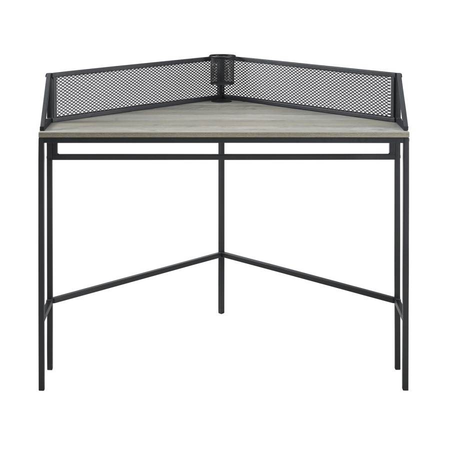 GRADE A1 - Foster Industrial Corner Desk - Grey Wash