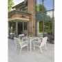 Titchwell 4 Seater Outdoor Dining Set in White