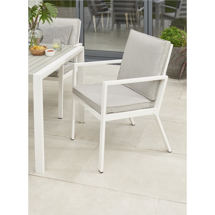 Titchwell 4 Seater Outdoor Dining Set in White