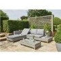 Bahama Garden Corner Sofa & Sun Lounger Set in Grey Rattan