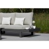 Grey Metal Garden Corner Sofa with Coffee Table - Ibiza