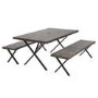 Outdoor Metal Dining Table & Bench Set - Seats 6 - Farmstead 
