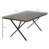 Outdoor Metal Dining Table &amp; Bench Set - Seats 6 - Farmstead 