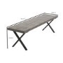 Outdoor Metal Dining Table & Bench Set - Seats 6 - Farmstead 