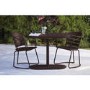Outdoor Living 2 Seater Metal Bistro Set in Brown - Infellifit