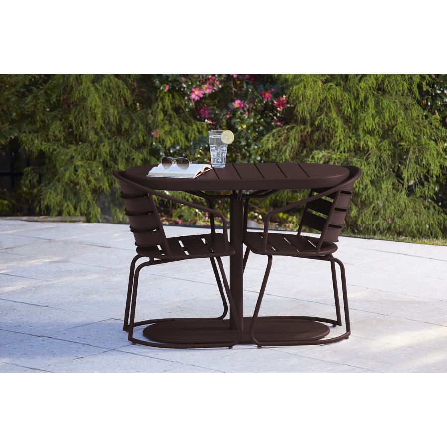 Outdoor Living 2 Seater Metal Bistro Set in Brown - Infellifit