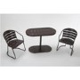 Outdoor Living 2 Seater Metal Bistro Set in Brown - Infellifit